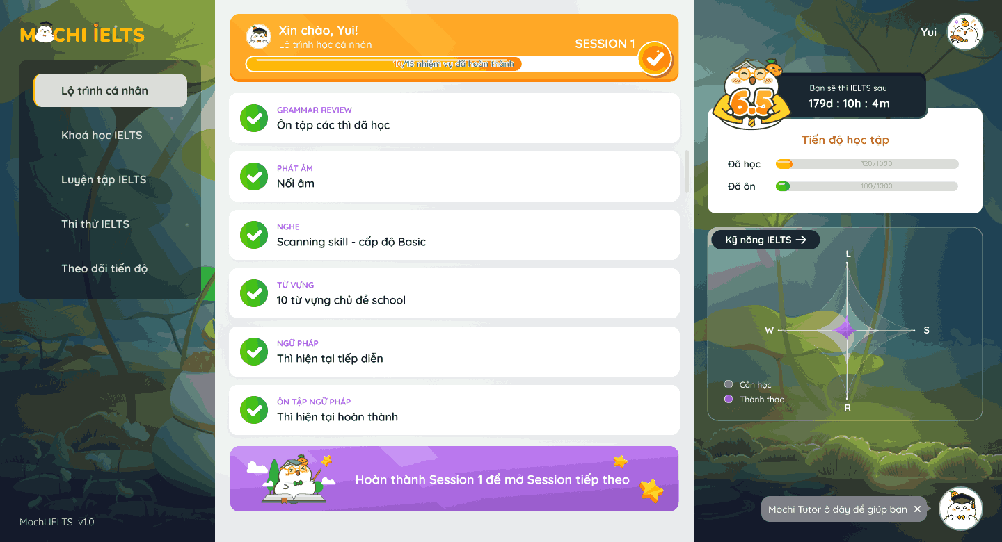 mochi ielts adaptive learning