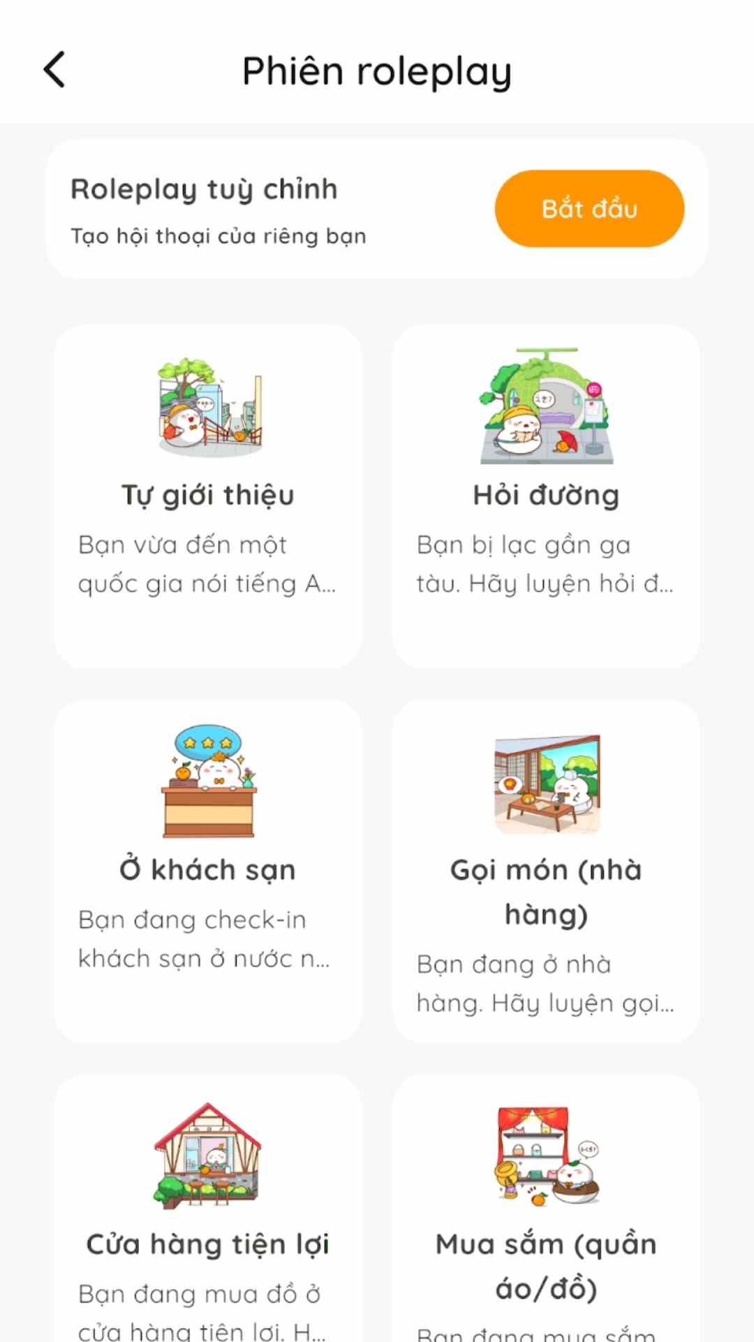 Mochitalk chế độ nhập vai